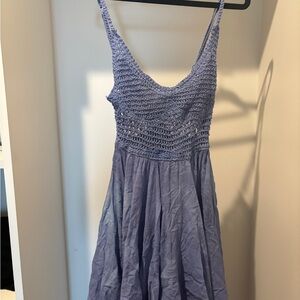 Blue Crochet Summer Dress